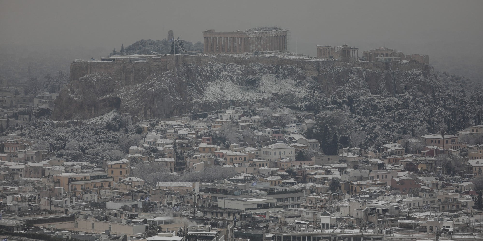 Χιονόπτωση στην Αθήνα