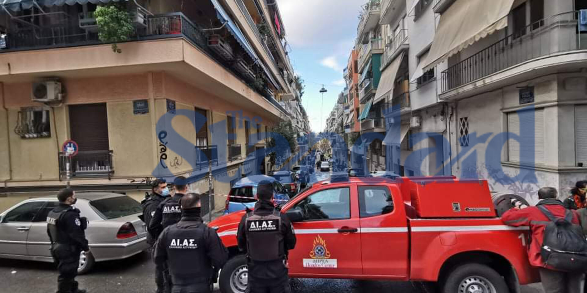 Παγκράτι στο σημείο όπου εντοπίστηκε η διαρροή φυσικού αερίου
