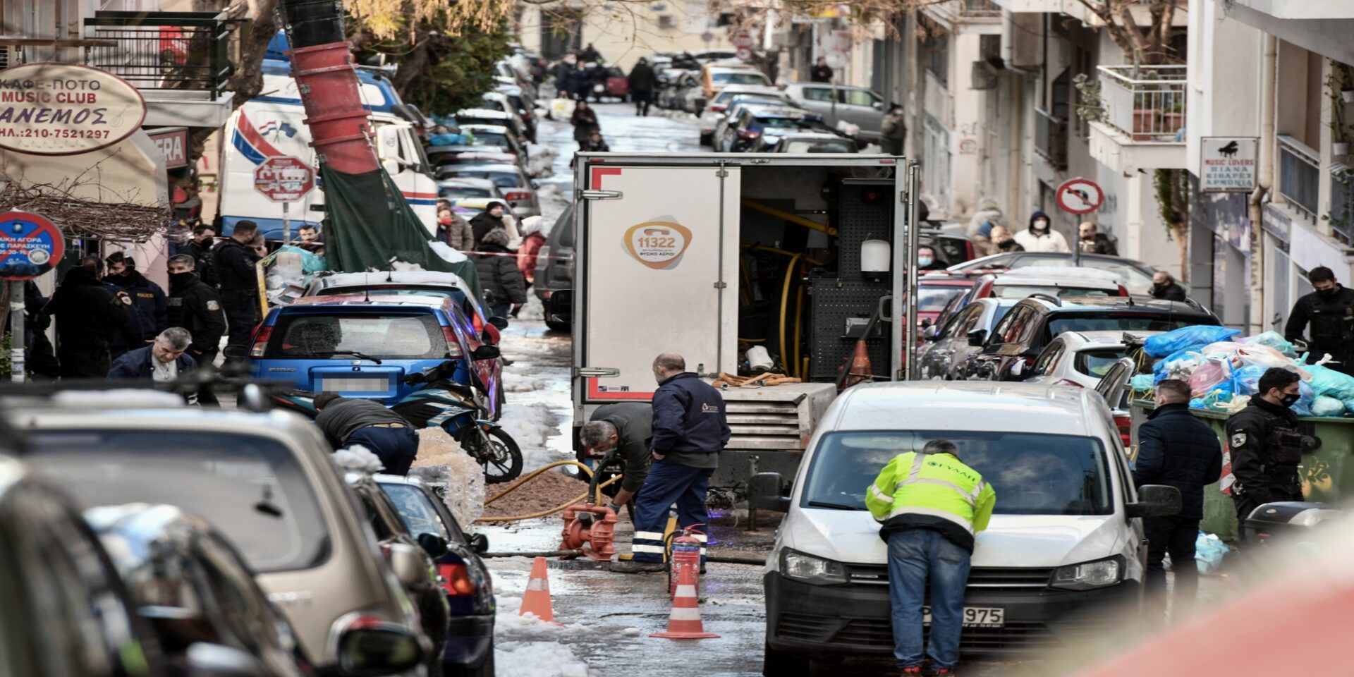 Διαρροή φυσικού αερίου στο Παγκράτι