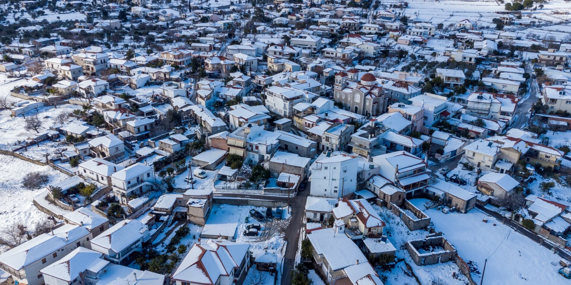Χιόνι στην Εύβοια