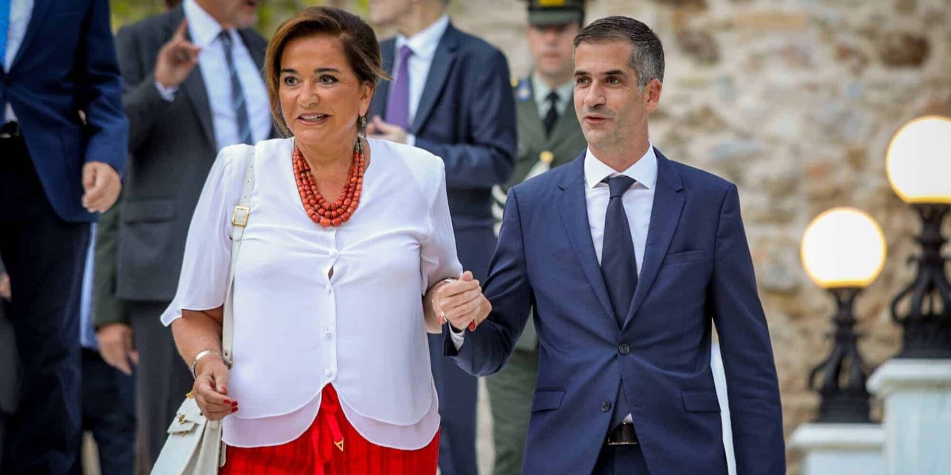 Ντόρα Μπακογιάννη και Κώστας Μπακογιάννης στην δεξίωση για την 46η επέτειο από την αποκατάσταση της Δημοκρατίας