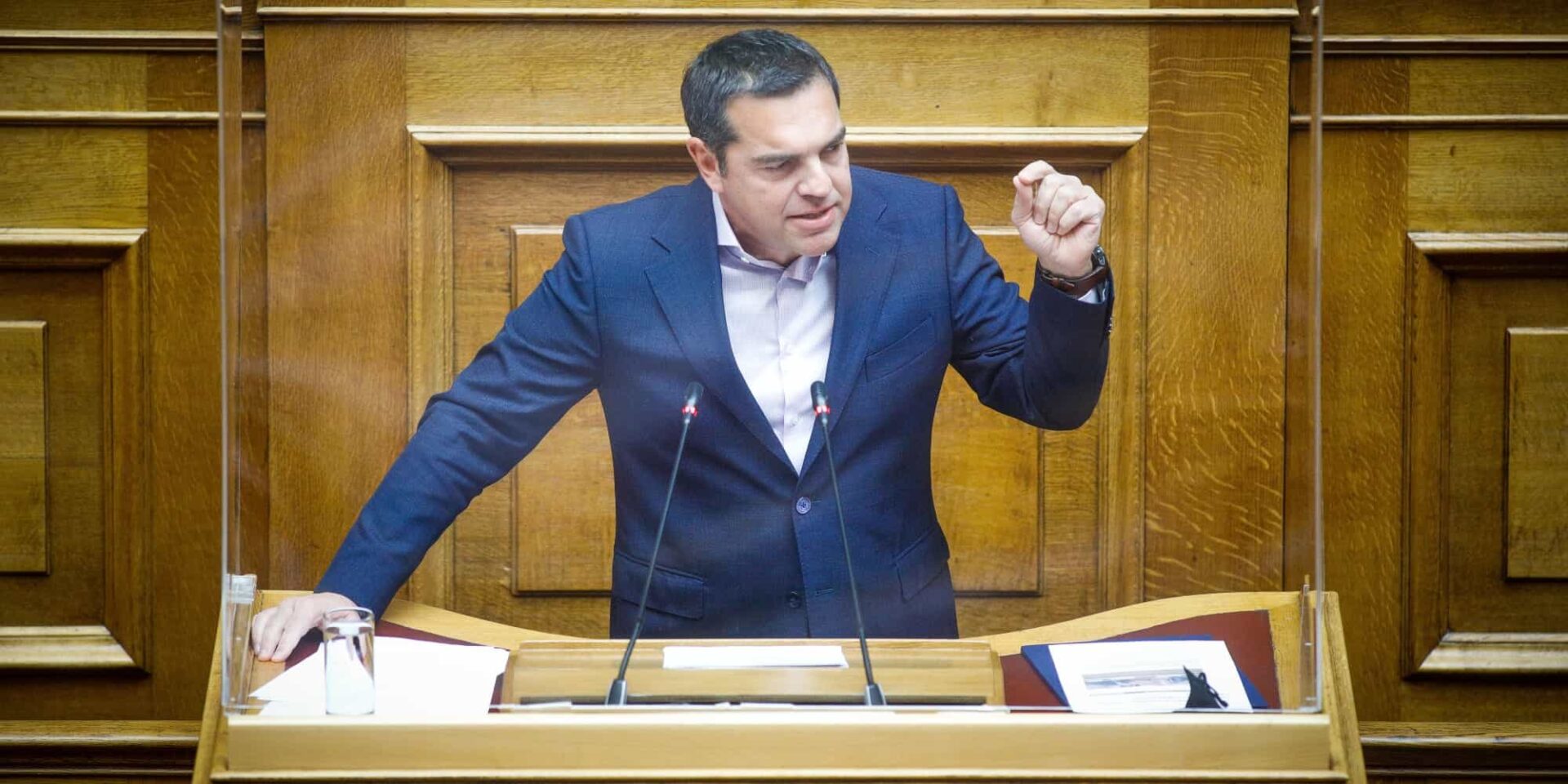 Ο πρόεδρος του ΣΥΡΙΖΑ-ΠΣ Αλέξης Τσίπρας στη Βουλή
