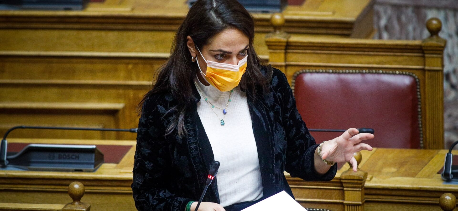 Η υφυπουργός Εργασίας και Κοινωνικών Υποθέσεων, Δόμνα Μιχαηλίδου