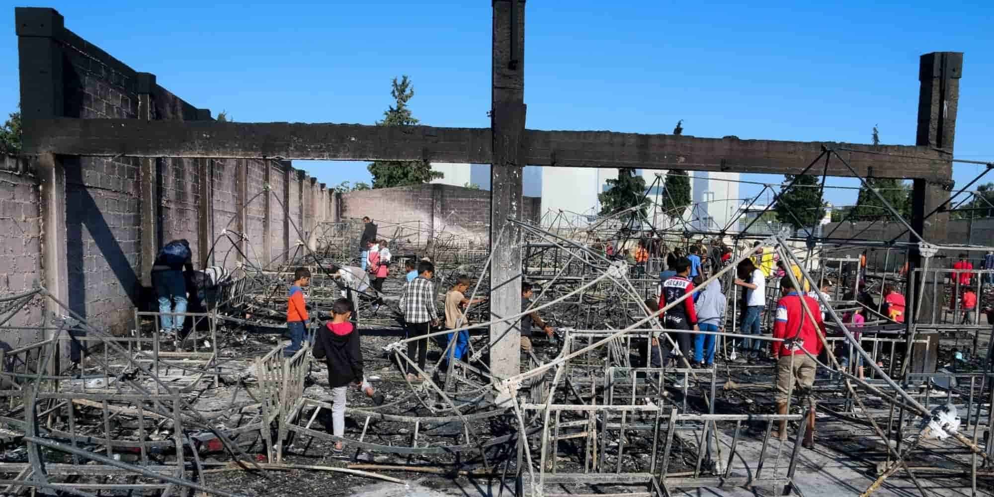 Φωτιά το 2016 σε κέντρο φιλοξενίας προσφύγων