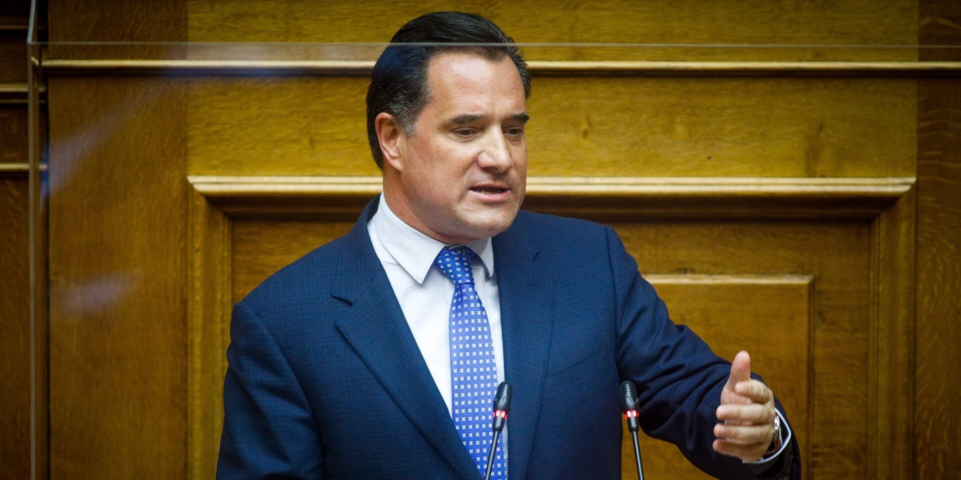 Ο υπουργός Ανάπτυξης, Άδωνις Γεωργιάδης στη Βουλή
