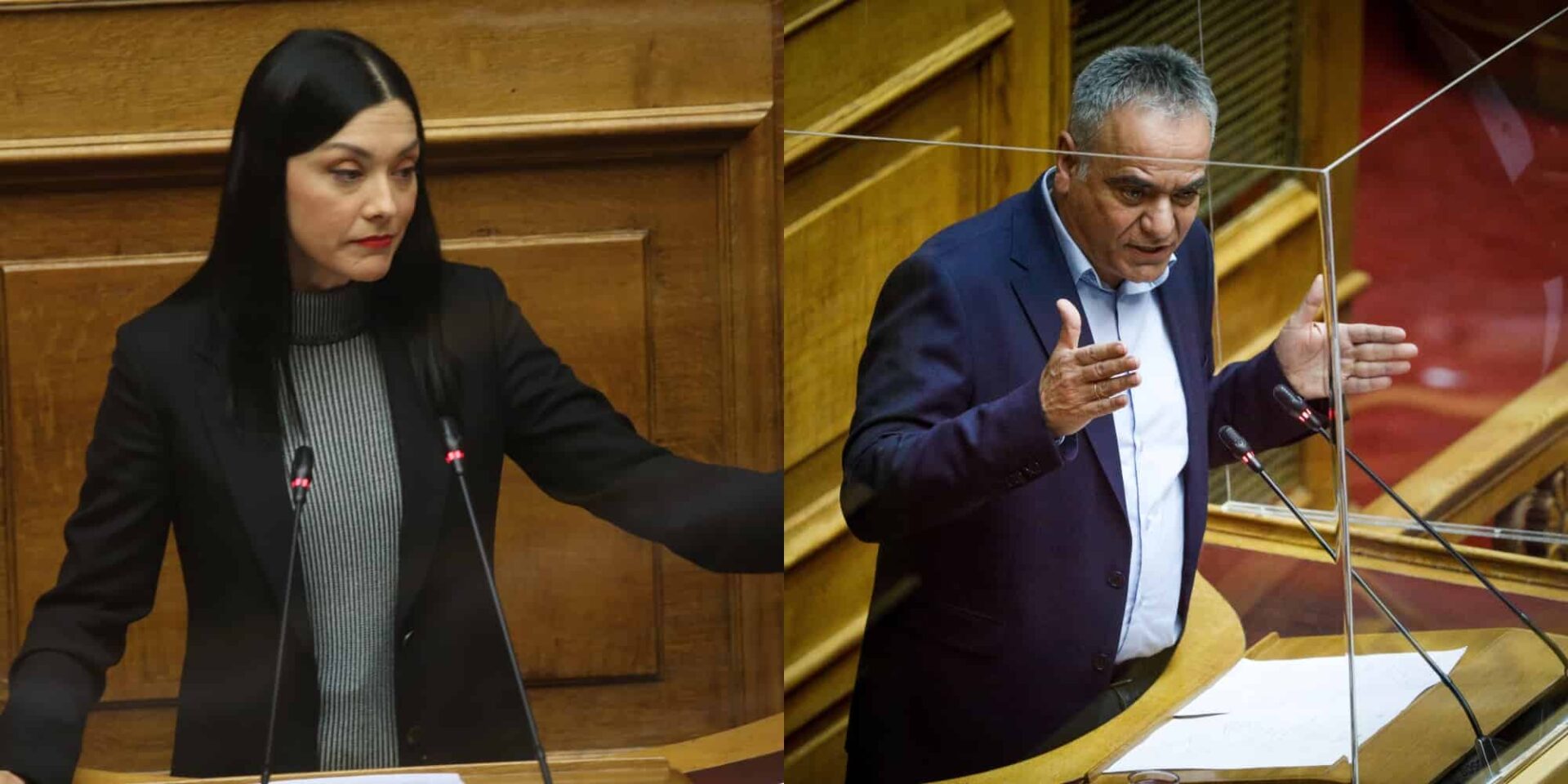 Καυγάς Γιαννακοπούλου - Σκουρλέτη στη Βουλή