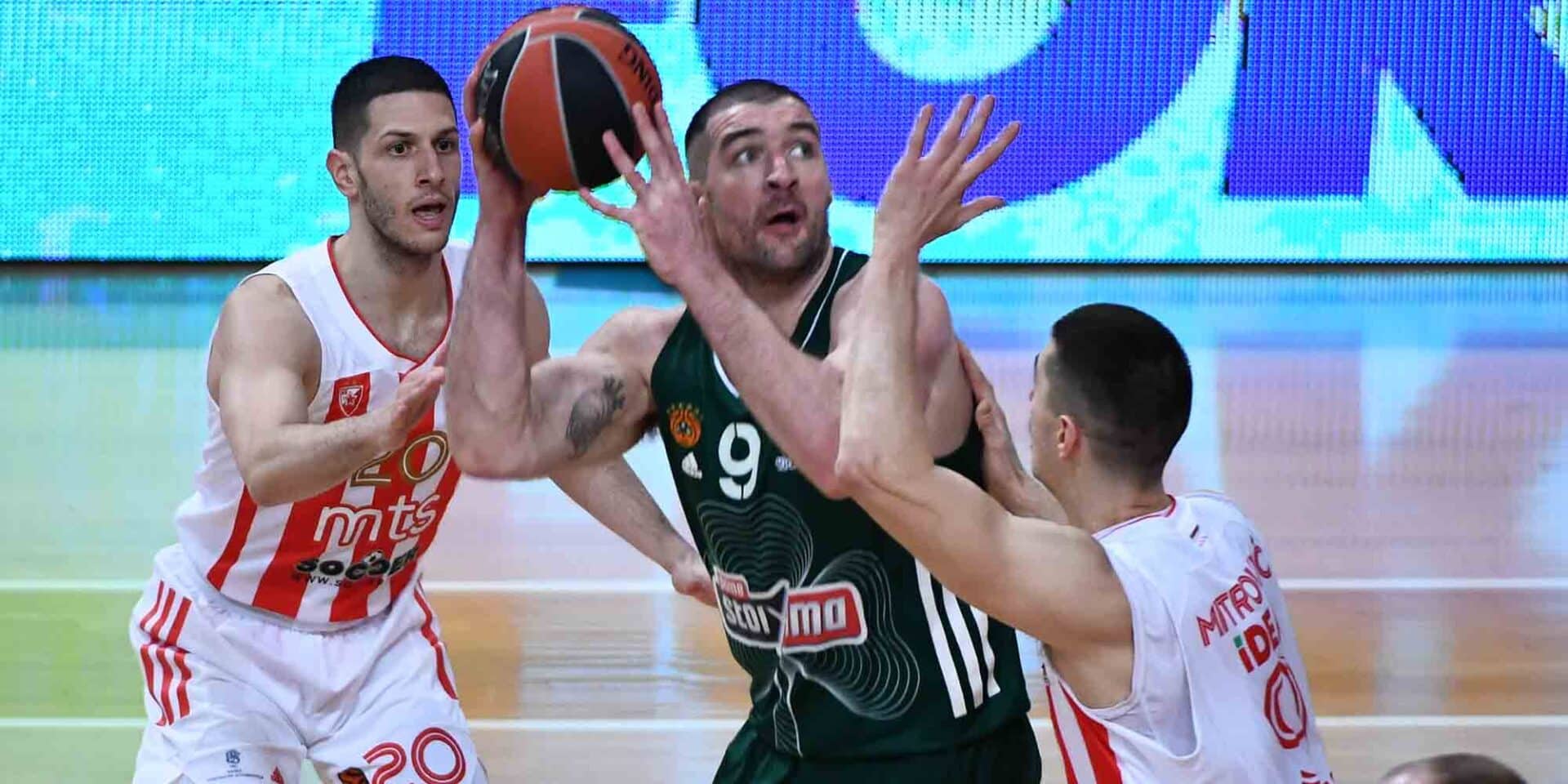 Ο Βασίλης Καββαδάς στο ματς Παναθηναϊκός - Ερυθρός Αστέρας