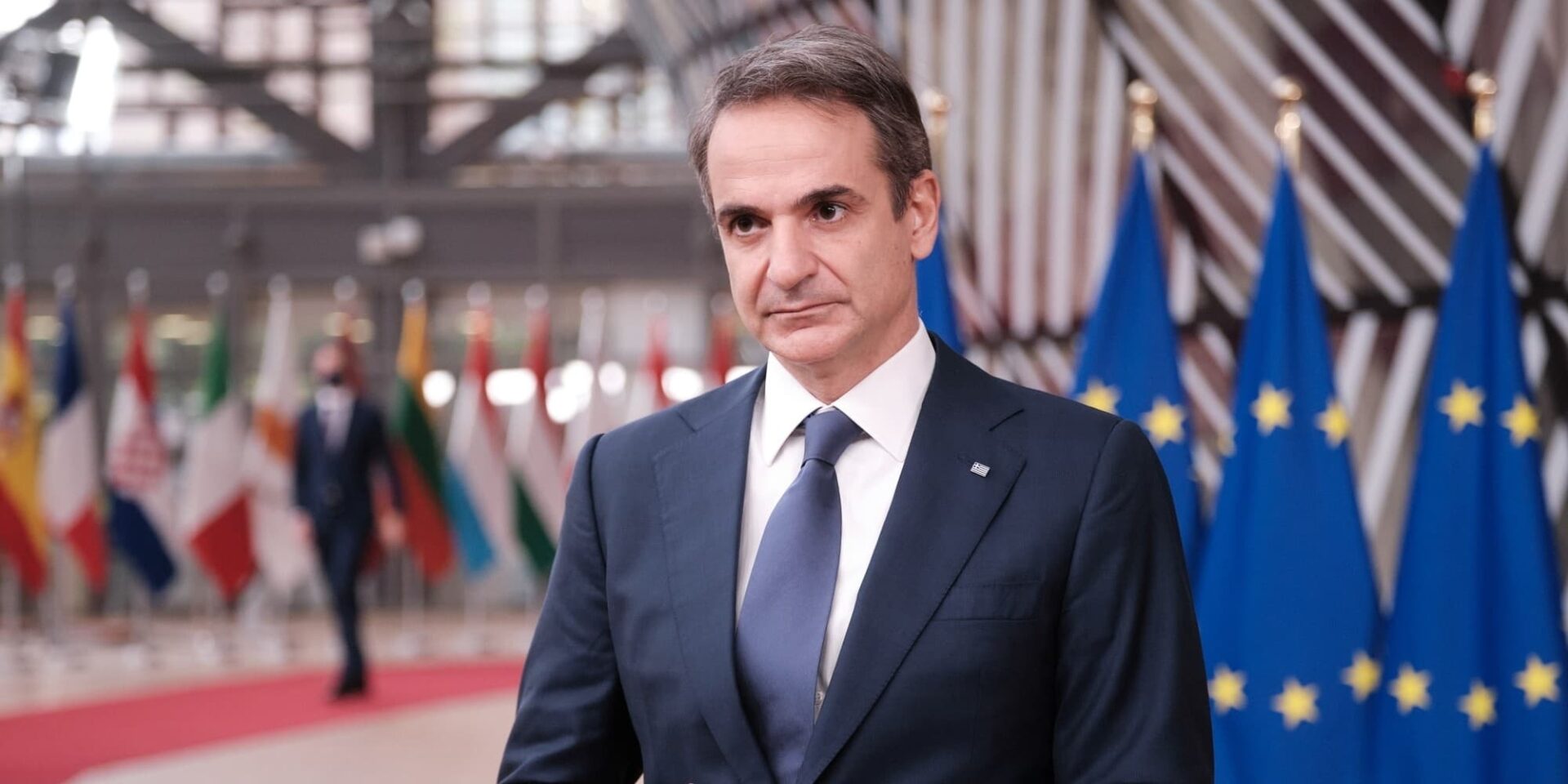O Κυριάκος Μητσοτάκης στις Βρυξέλλες
