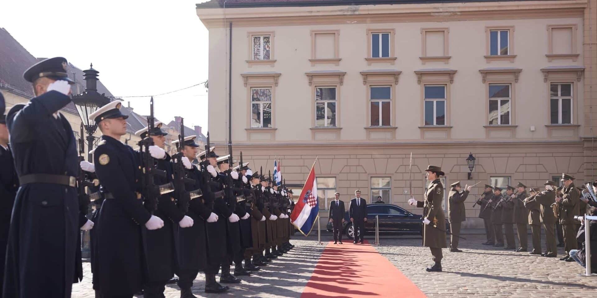 H υποδοχή του Κυριάκου Μητσοτάκη στην Κροατία