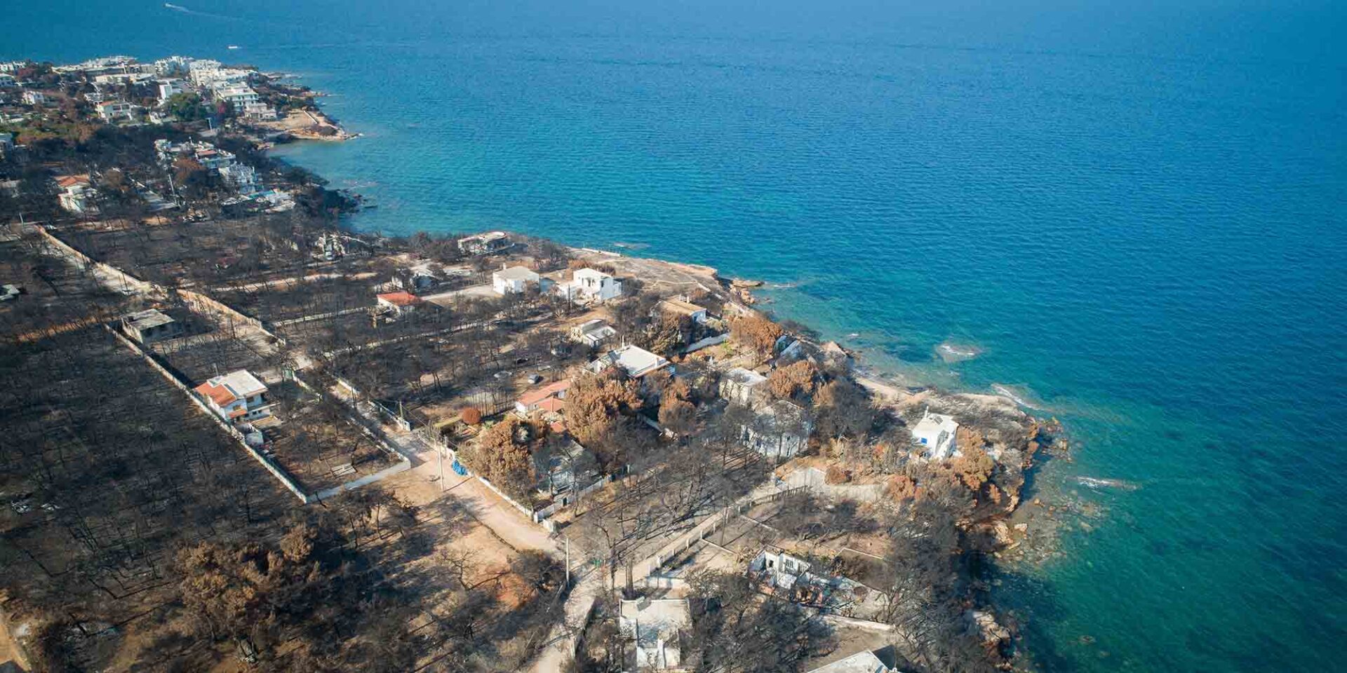 Καμμένη περιοχή στο Μάτι