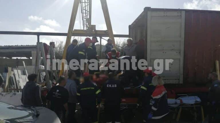 Τραγωδία στην Ζάκυνθο: Ένας νεκρός εργάτης και δύο τραυματίες – Καταπλακώθηκαν από μάρμαρα
