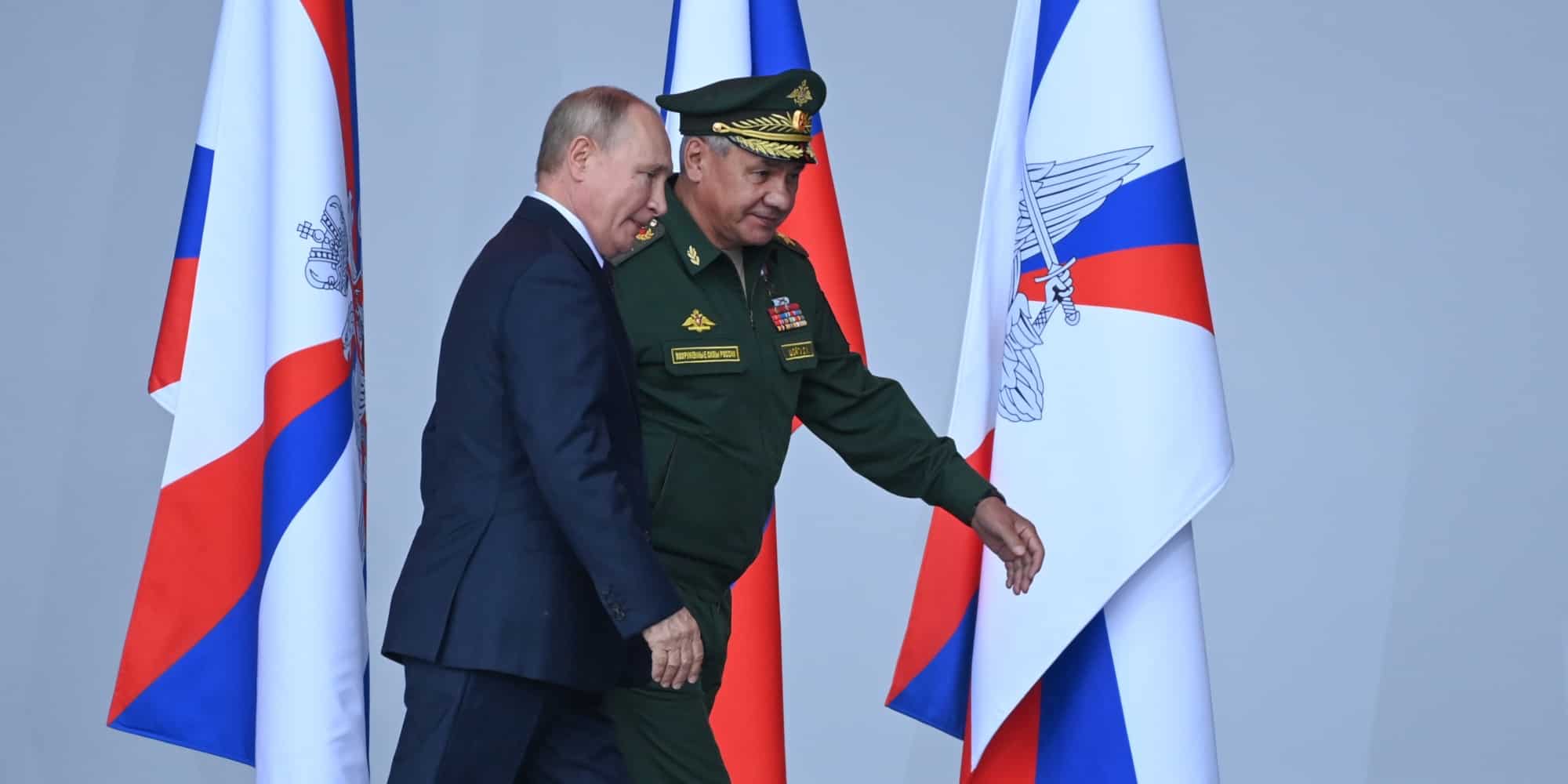 Ο Ρώσος πρόεδρος Βλαντιμίρ Πούτιν και ο υπουργός Άμυνας της Ρωσίας, Σεργκέι Σοϊγκού