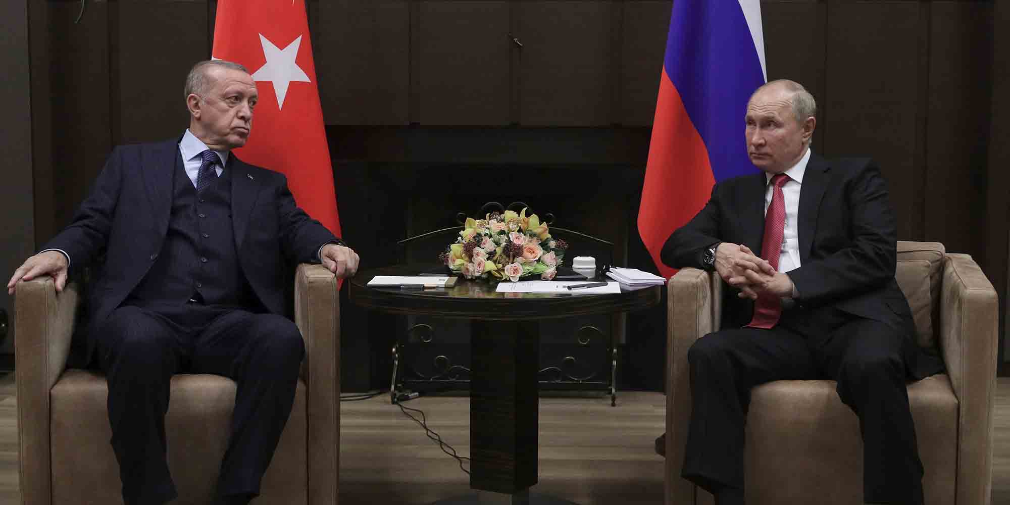 Ο Βλαντιμίρ Πούτιν μαζί με τον Ταγίπ Ερντογάν