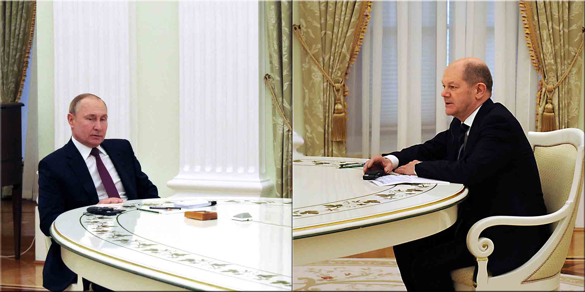 Ο πρόεδρος της Ρωσίας, Βλαντιμίρ Πούτιν, υποδέχτηκε τον Όλαφ Σολτς