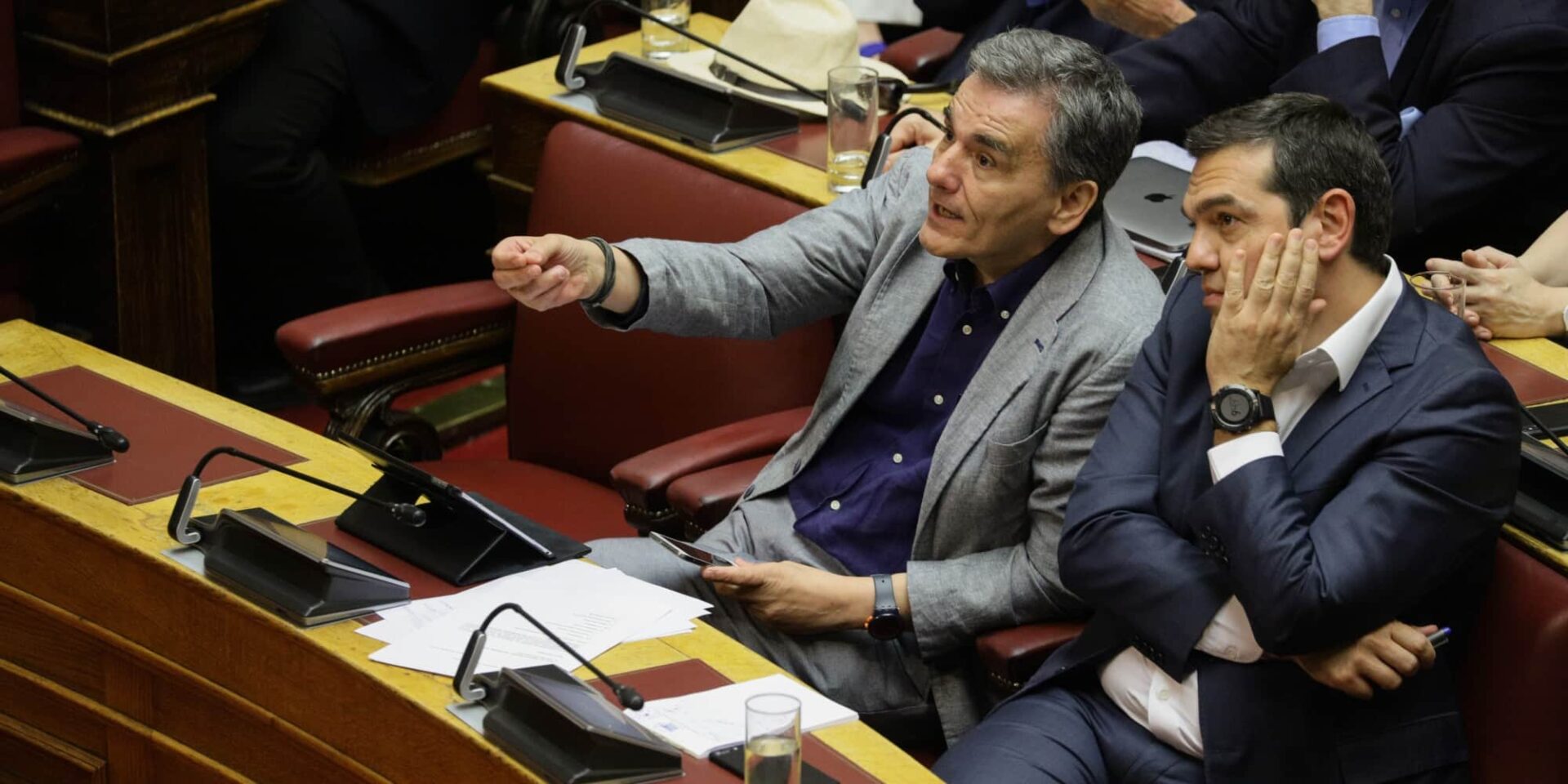 Ο Ευκλείδης Τσακαλώτος και ο Αλέξης Τσίπρας