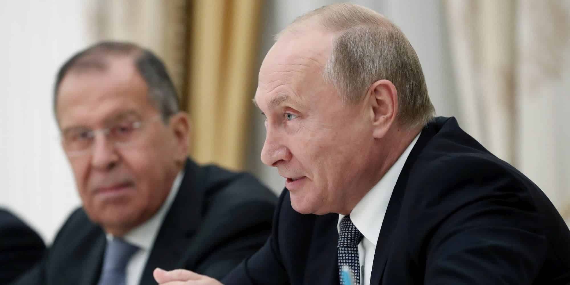 O Βλαντιμίρ Πούτιν με τον Σεργκέι Λαβρόφ