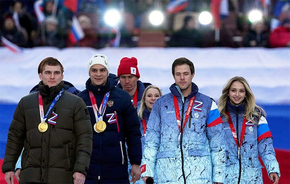 Αθλητές που βρέθηκαν στη φιέστα στον Πούτιν