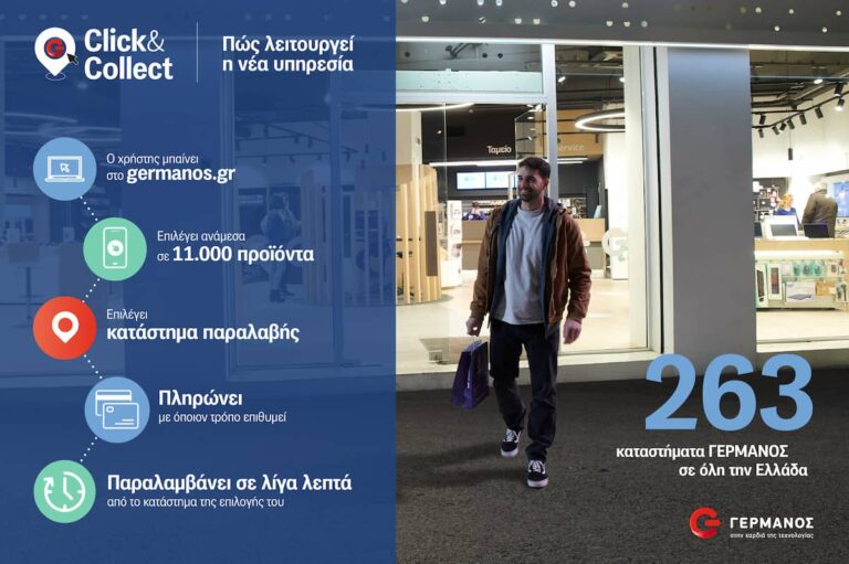 G Click & Collect: Παραγγελία online και άμεση παραλαβή σε ένα από τα 263 καταστήματα Γερμανός σε όλη την Ελλάδα