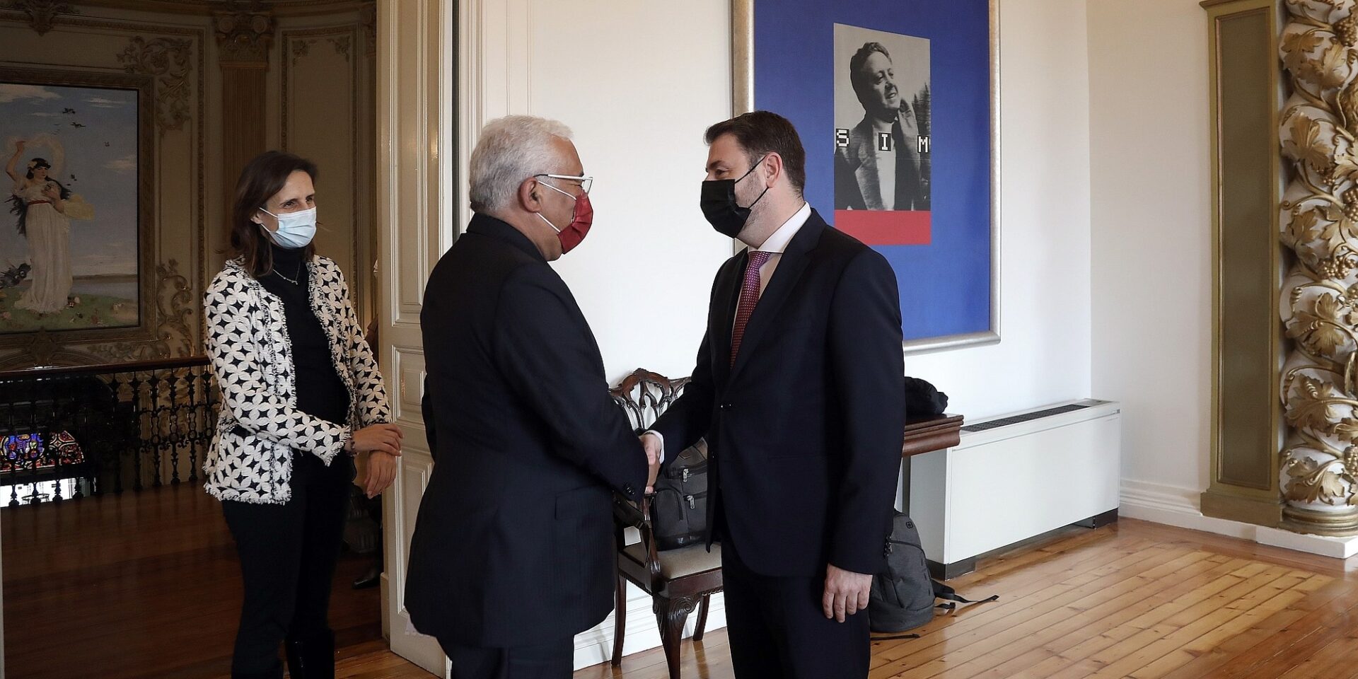 Ο Νίκος Ανδρουλάκης με τον Αντόνιο Κόστα