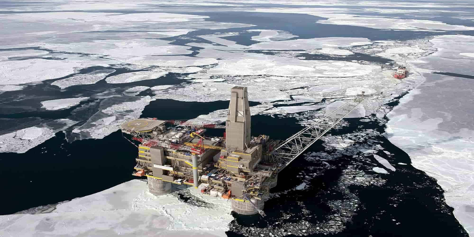 Πλατφόρμα πετρελαίου και φυσικού αερίου ανοικτά της νήσου Σαχαλίν, στη Ρωσία