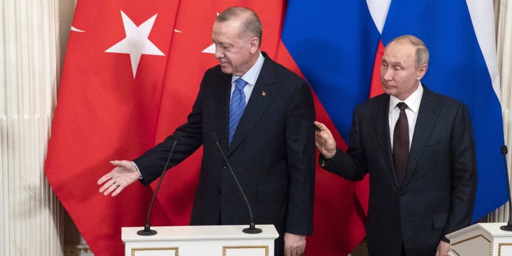 Ο Ταγίπ Ερντογάν και ο Βλαντιμίρ Πούτιν
