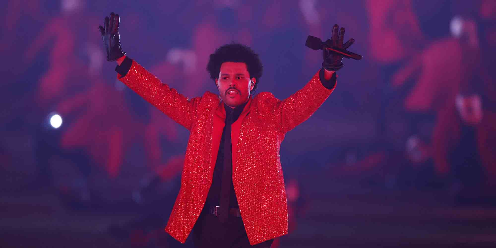 Ο τραγουδιστής The Weeknd, στον τελικό του Super Bowl