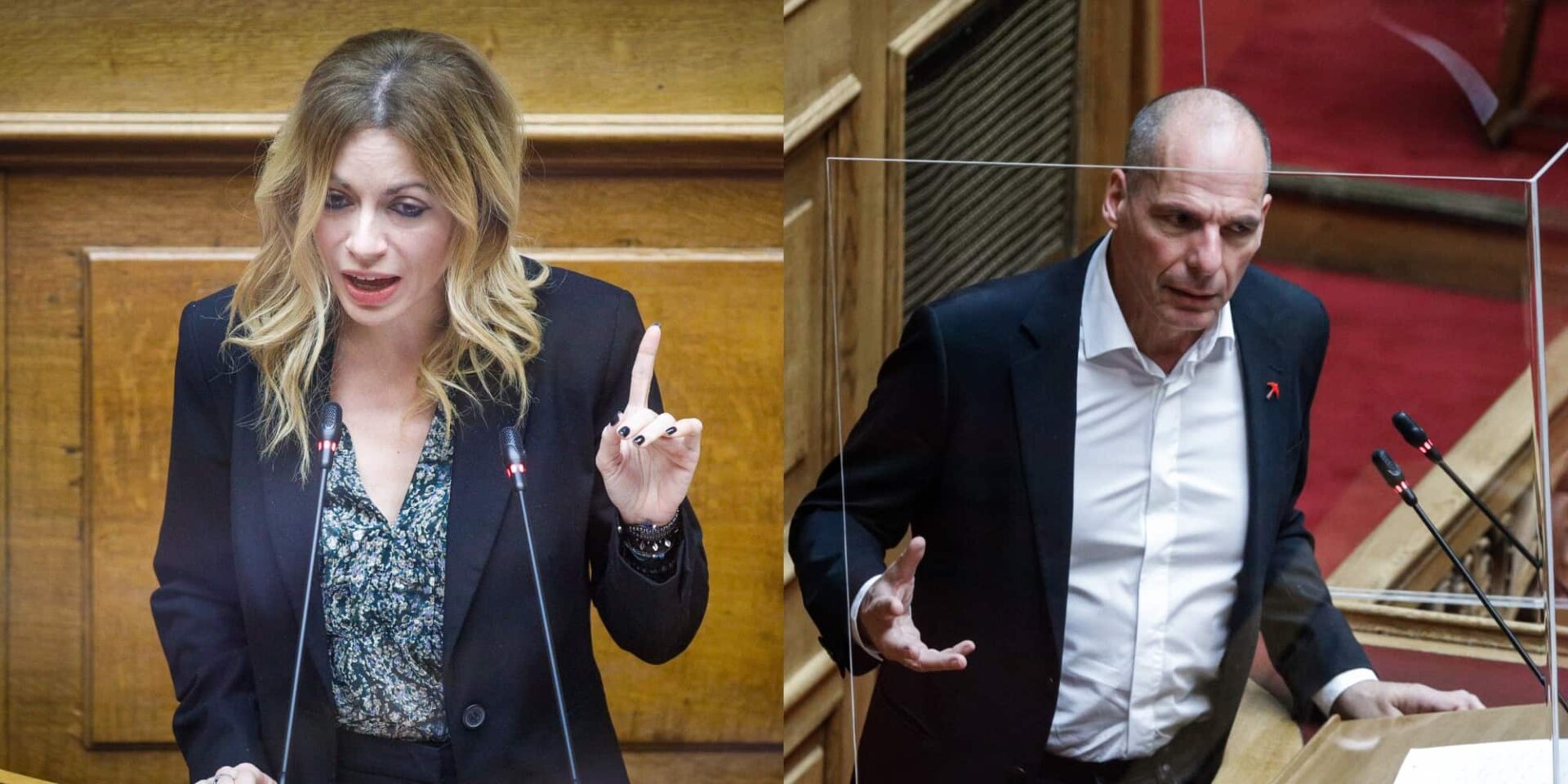 Η Αγγελική Αδαμοπούλου και ο Γιάνης Βαρουφάκης