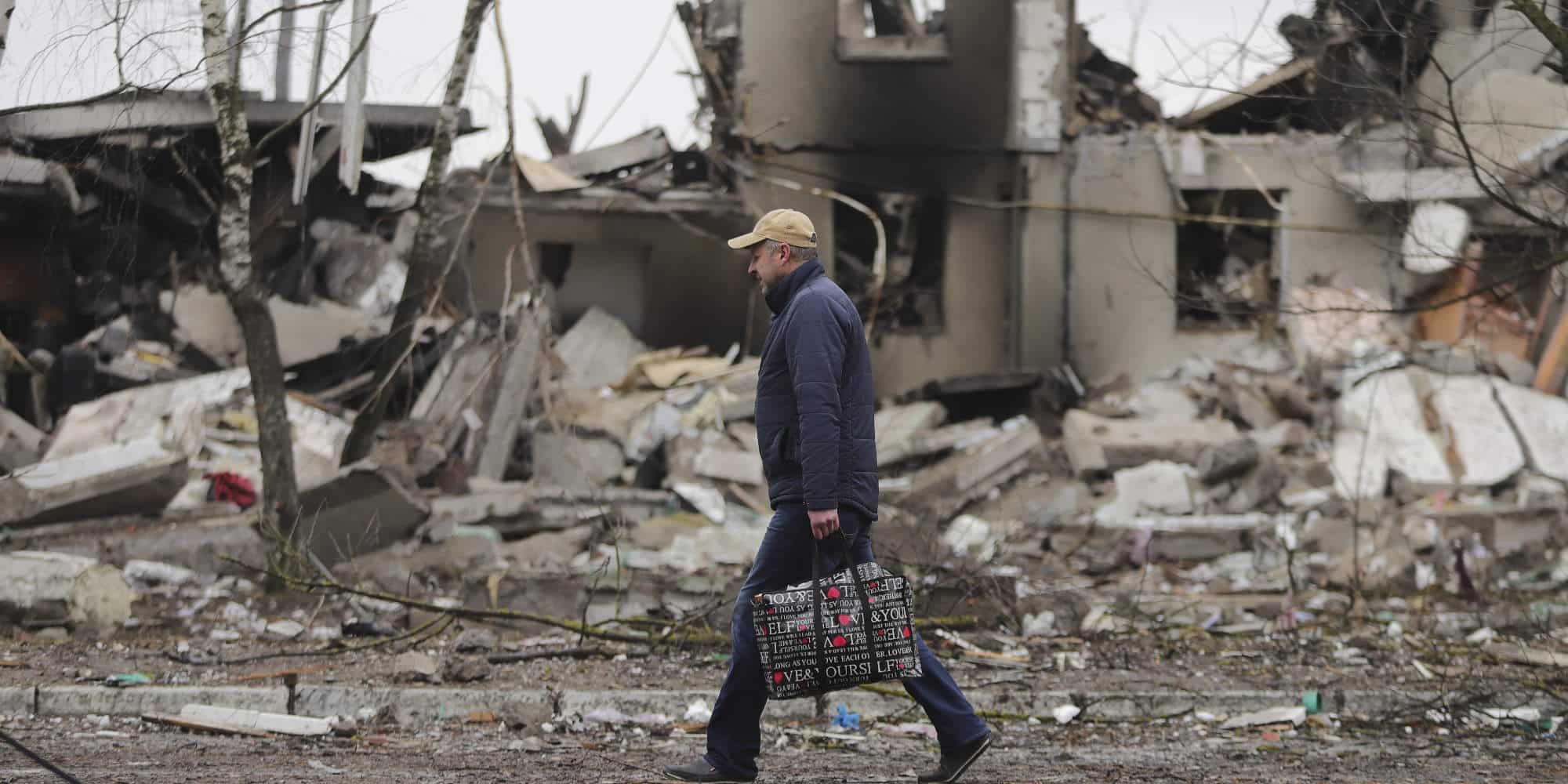 Εικόνα καταστροφής από την ρωσική επίθεση στην Ουκρανία