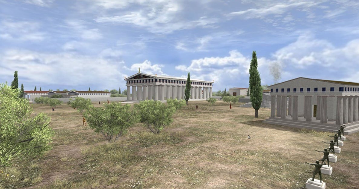 Περιήγηση στον ιερό χώρο στην Αρχαία Ολυμπία