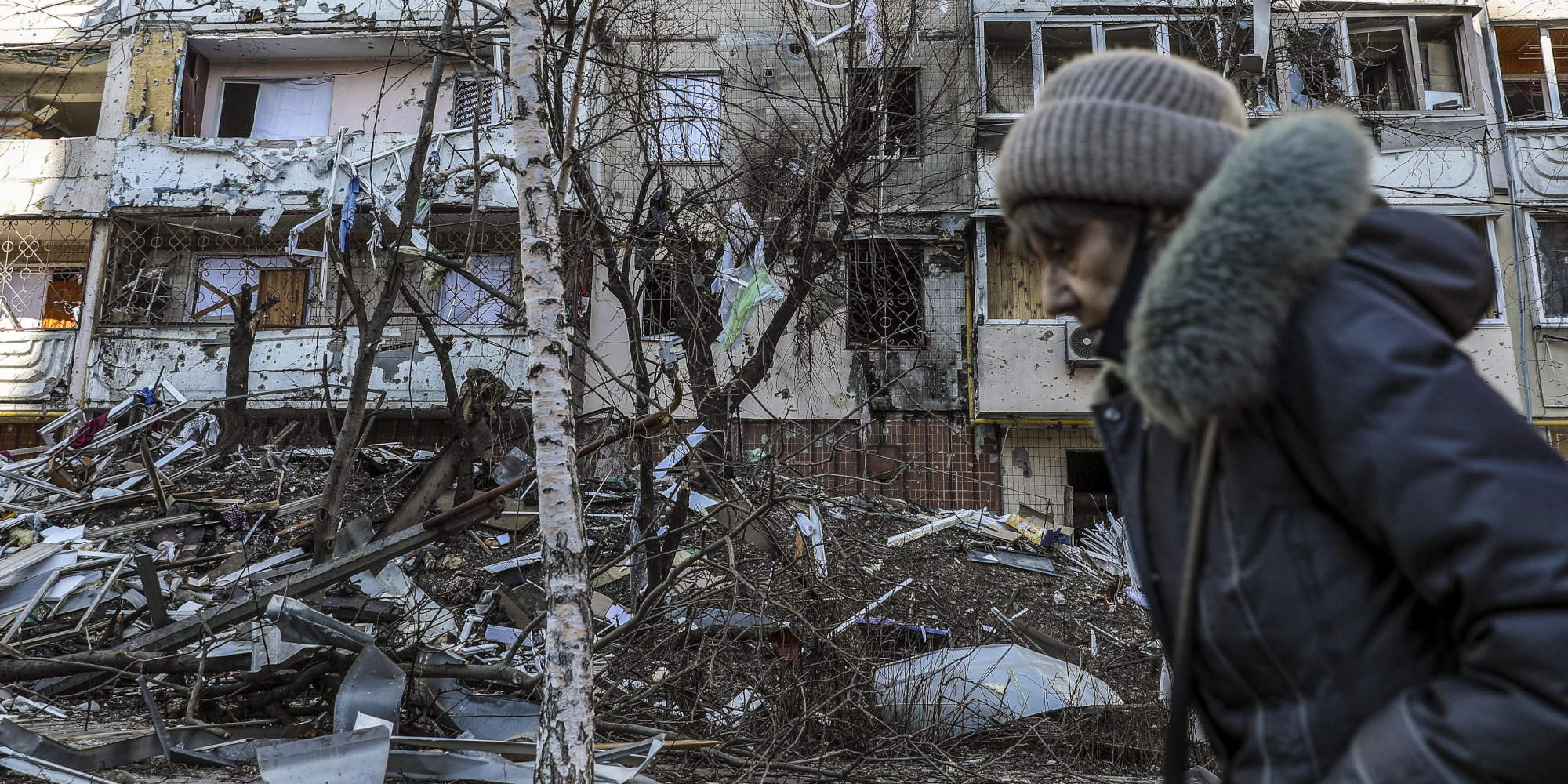 Βομβαρδισμένο κτίριο στην Ουκρανία
