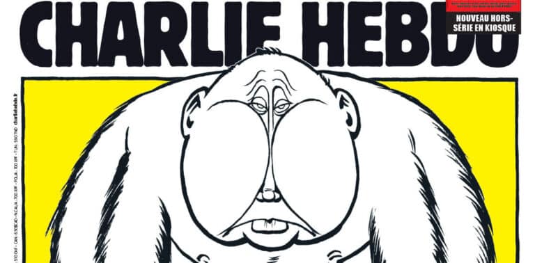Αιχμηρό εξώφυλλο του Charlie Hebdo για τη Ρωσία: Ο Πούτιν ως ουρακοτάγκος ουρεί στο κουμπί πυρηνικών (εικόνα)