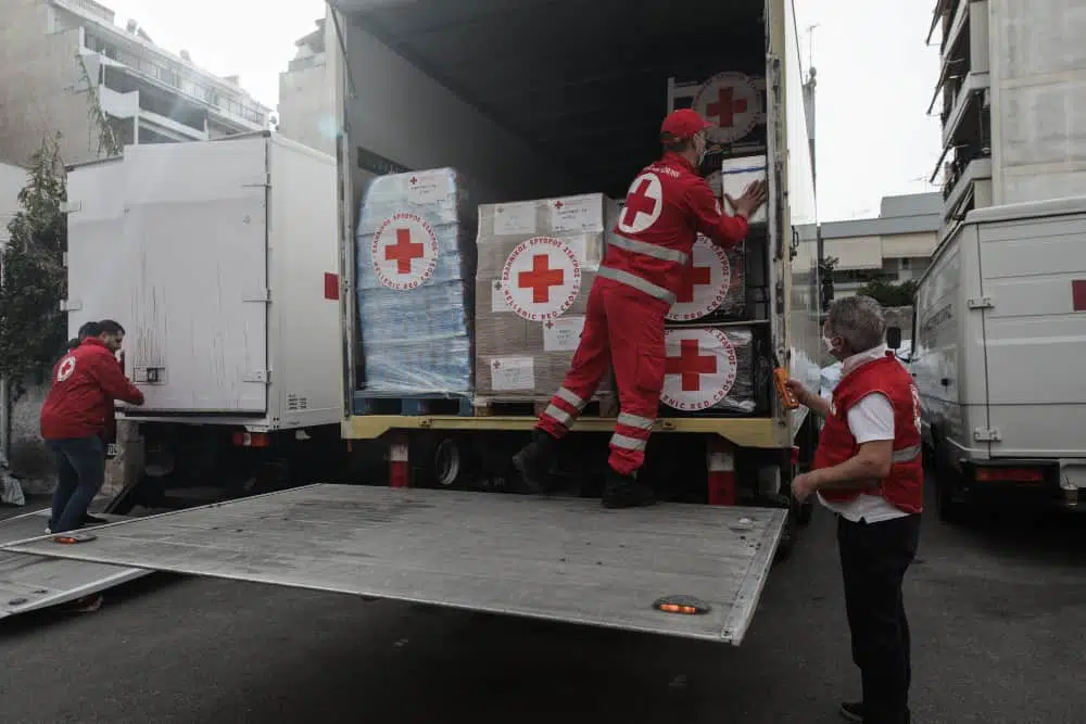 Ο Ελληνικός Ερυθρός Σταυρός έστειλε νέα ανθρωπιστική βοήθεια στην Ουκρανία