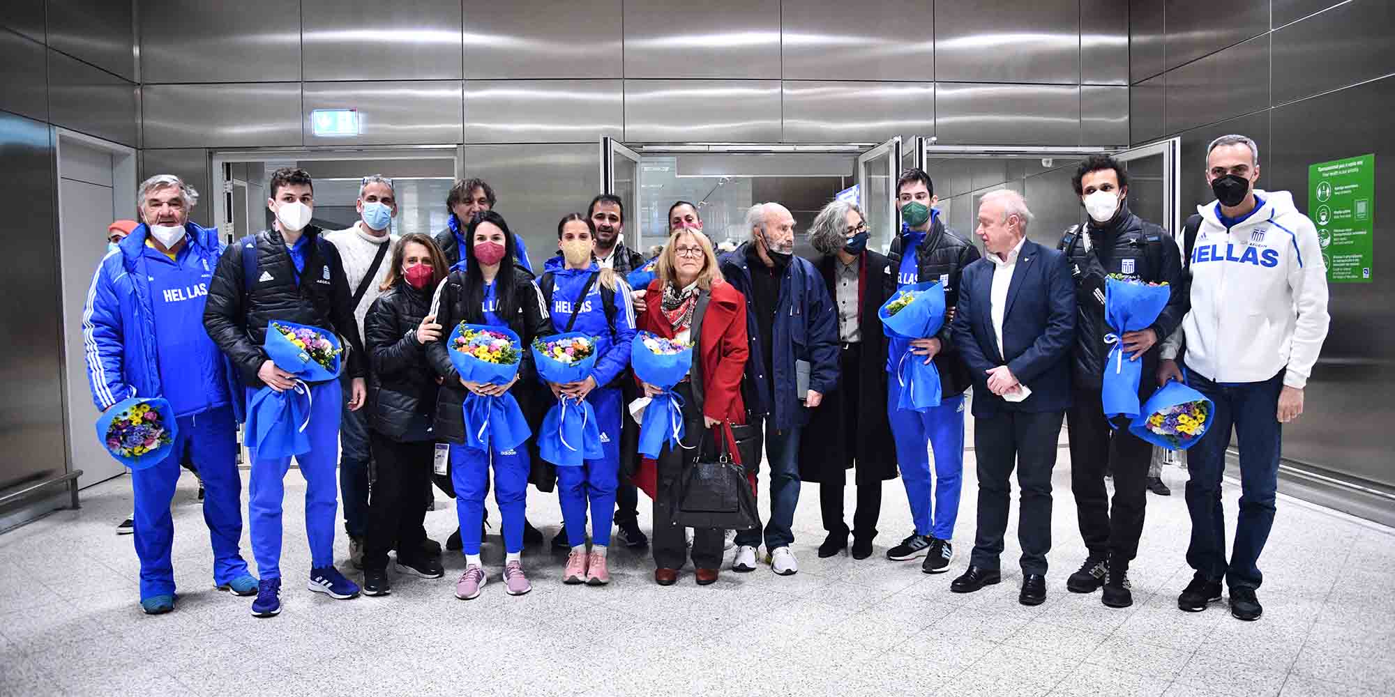 Η Εθνική ομάδα στίβου στην επιστροφή της από το Βελιγράδι