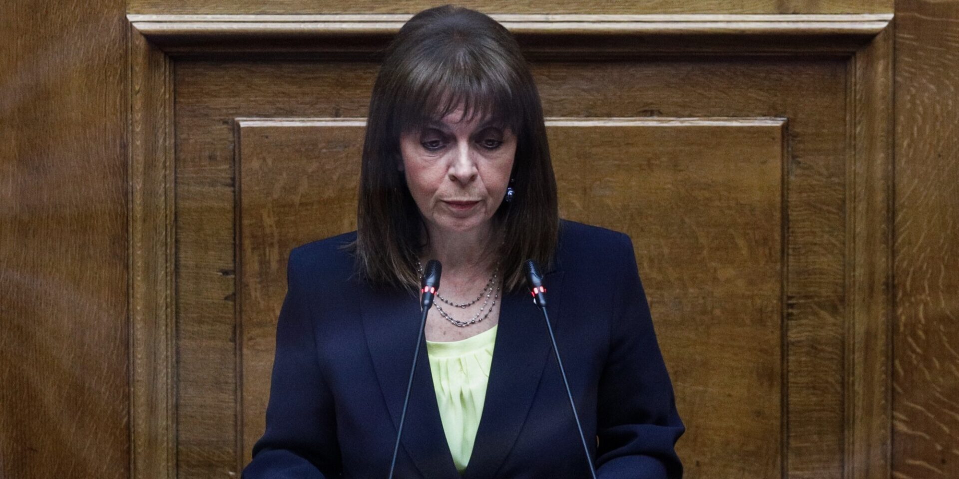 Η Κατερίνα Σακελλαροπούλου στη Βουλή