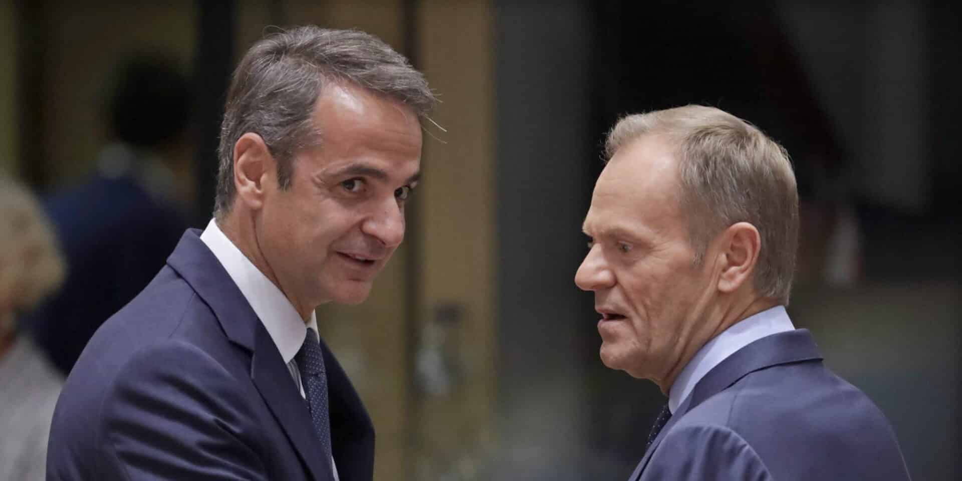 Ο Κυριάκος Μητσοτάκης με τον Πολωνό Ντόναλντ Τουσκ