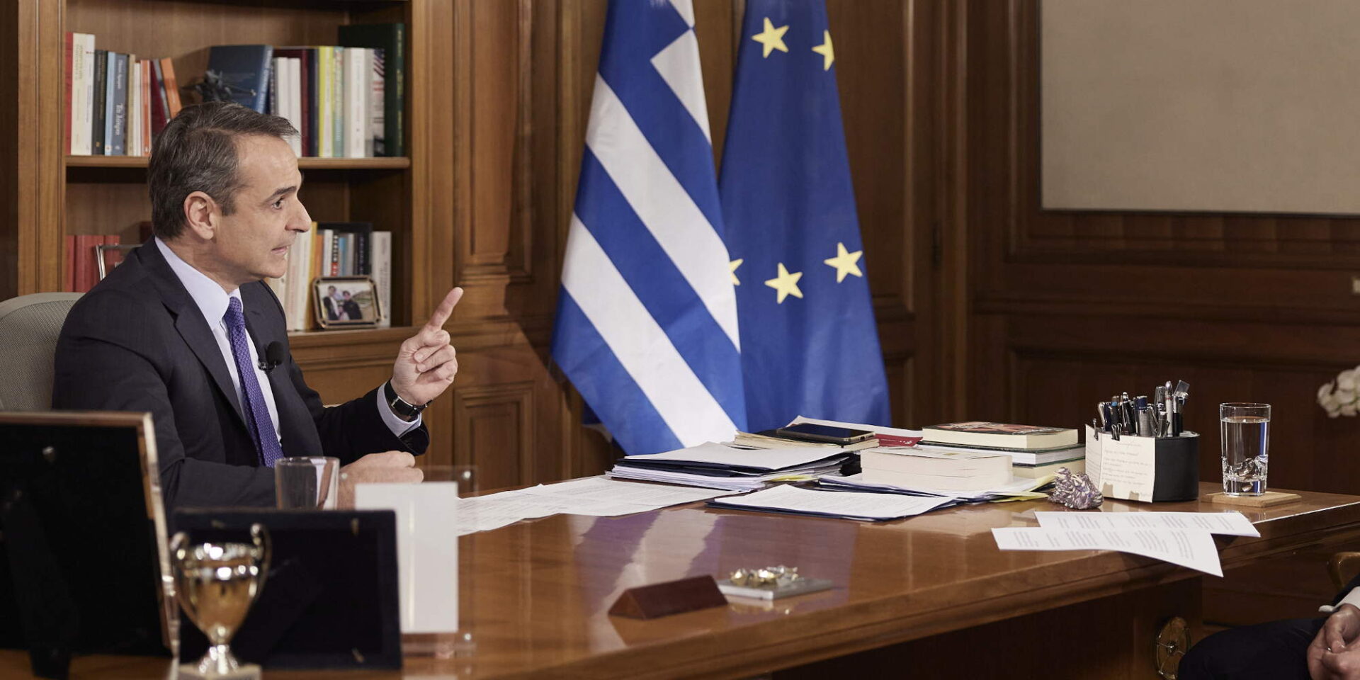 Ο πρωθυπουργός Κυριάκος Μητσοτάκης στη συνέντευξή του στον Alpha