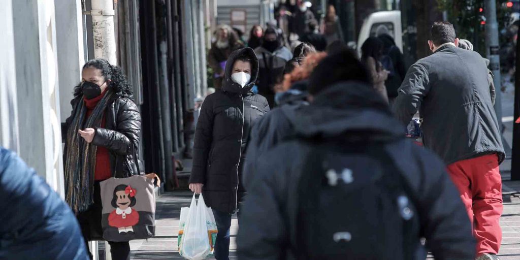 Στιγμιότυπο από το κέντρο της Αθήνας