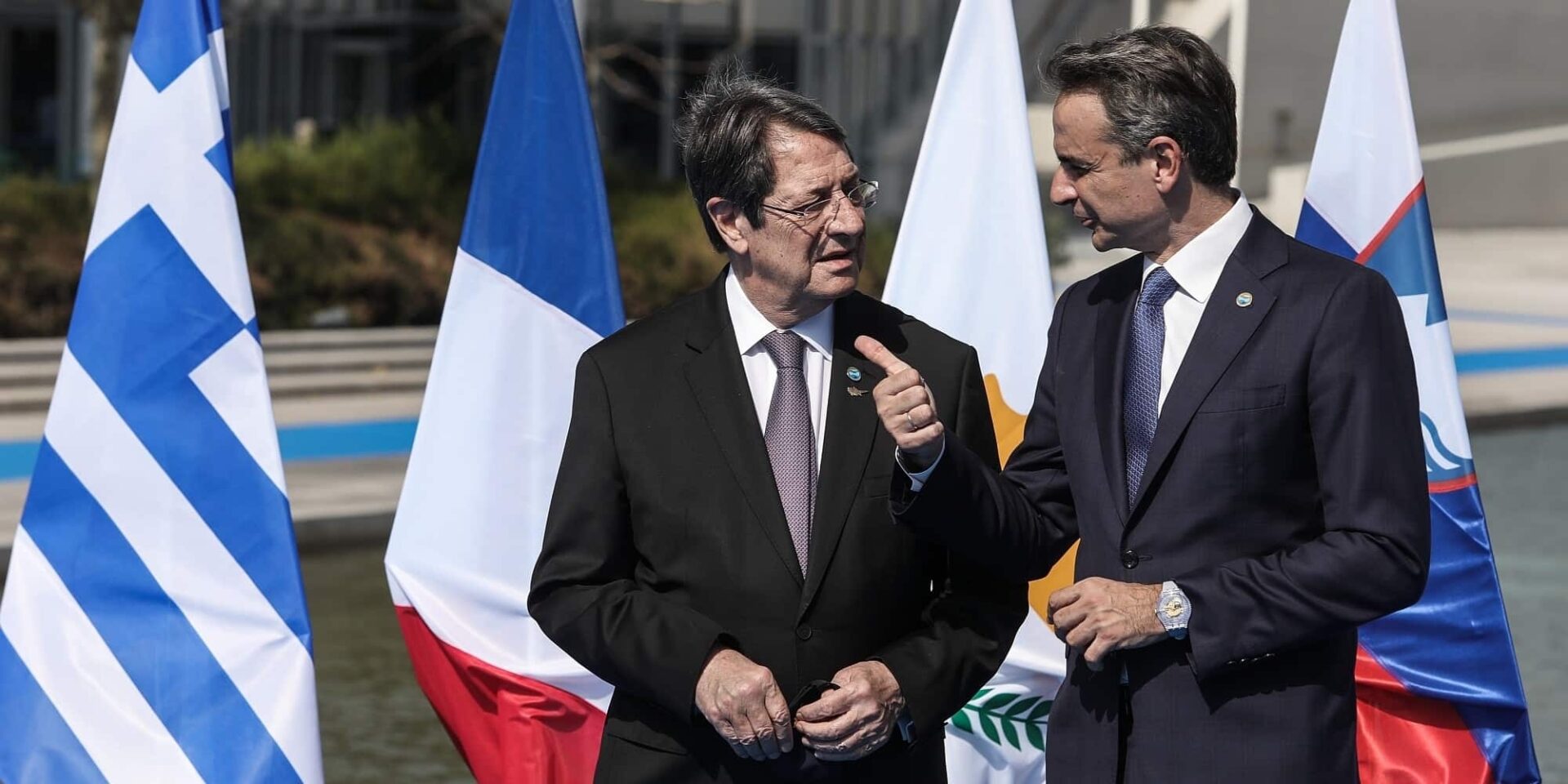 O Νίκος Αναστασιάδης με τον Κυριάκο Μητσοτάκη