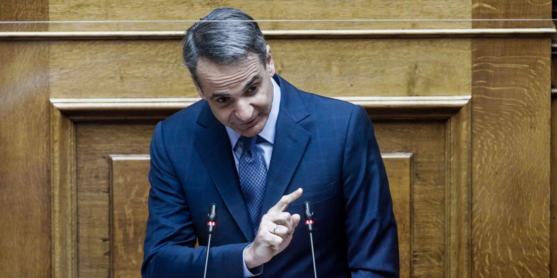 Ο Κυριάκος Μητσοτάκης στη Βουλή
