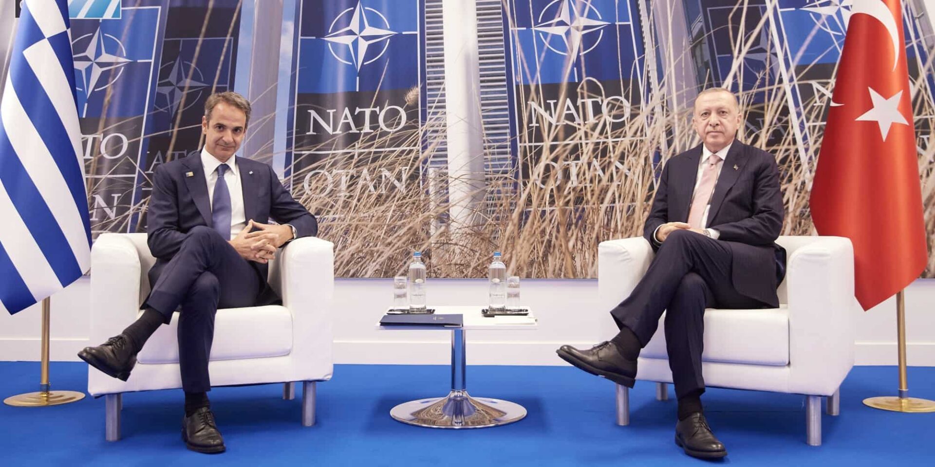Ο Κυριάκος Μητσοτάκης και ο Ρετζέπ Ταγίπ Ερντογάν