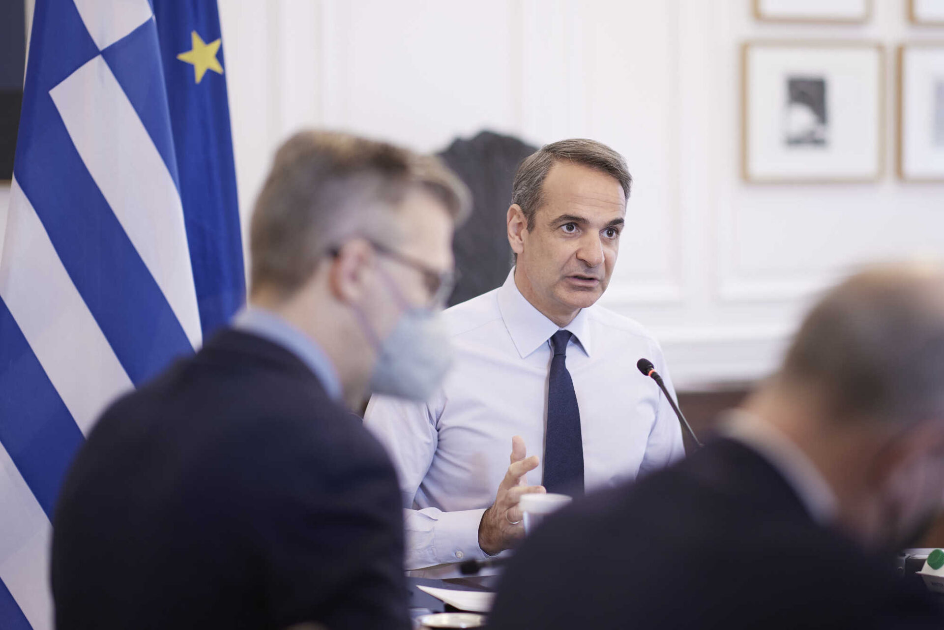 Ο Κυριάκος Μητσοτάκης στο υπουργικό συμβούλιο