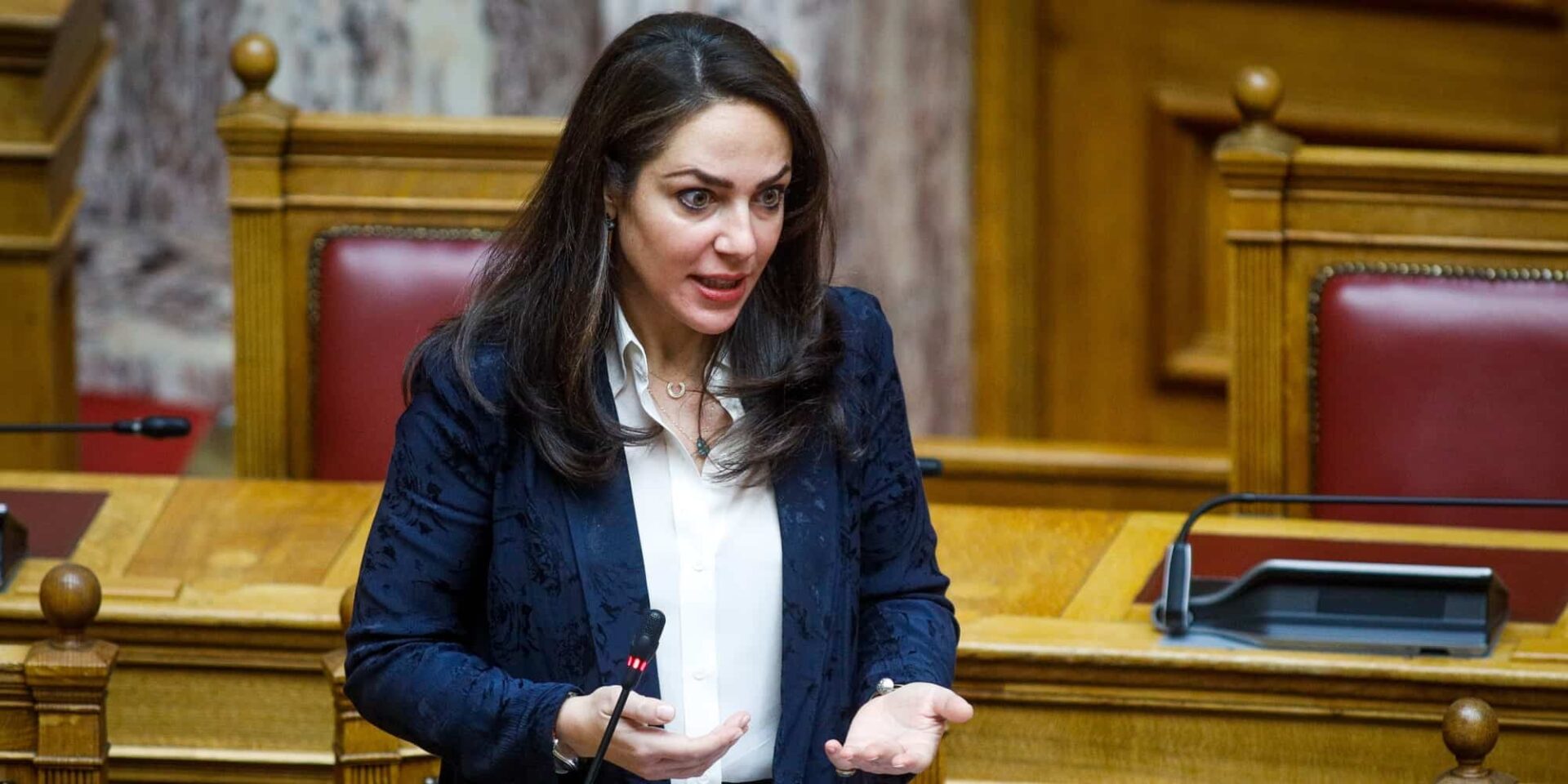 Η υφυπουργός Εργασίας και Κοινωνικών Υποθέσεων, Δόμνα Μιχαηλίδου