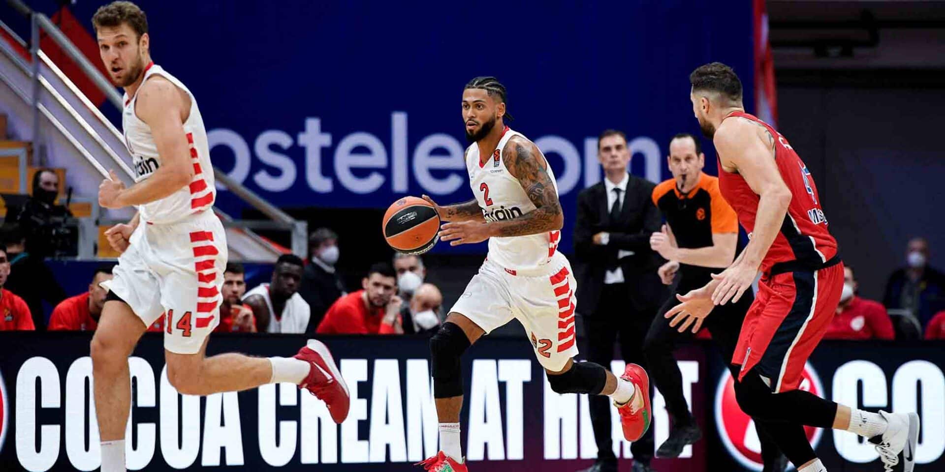 Φάση από τον αγώνα ΤΣΣΚΑ - Ολυμπιακός για τη Euroleague