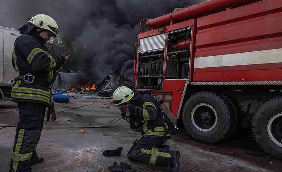 Σε απόγνωση οι πυροσβέστες στην Ουκρανία εξαιτίας του πολέμου