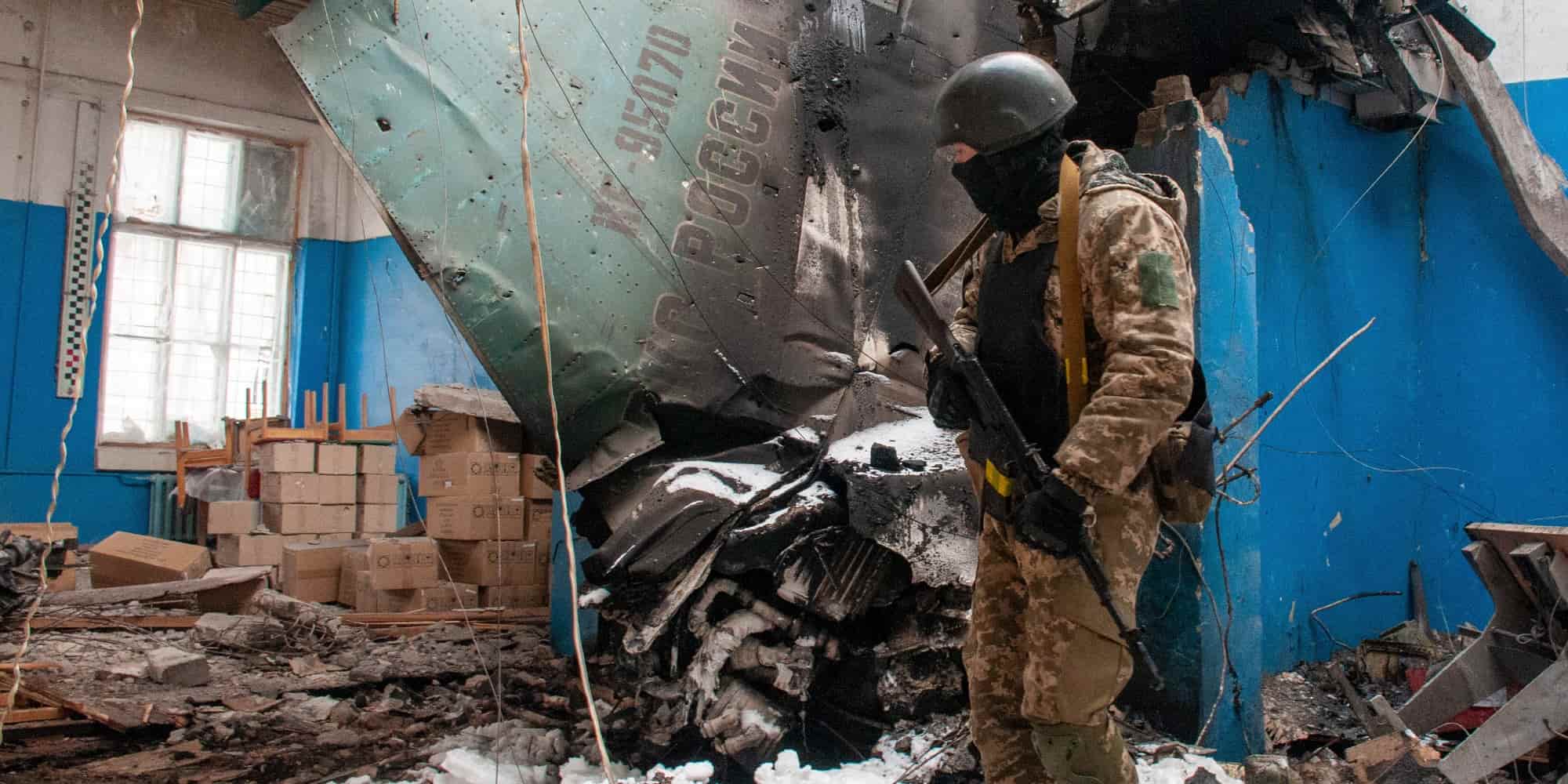 Ουκρανός στρατιώτης στο Κίεβο της Ουκρανίας