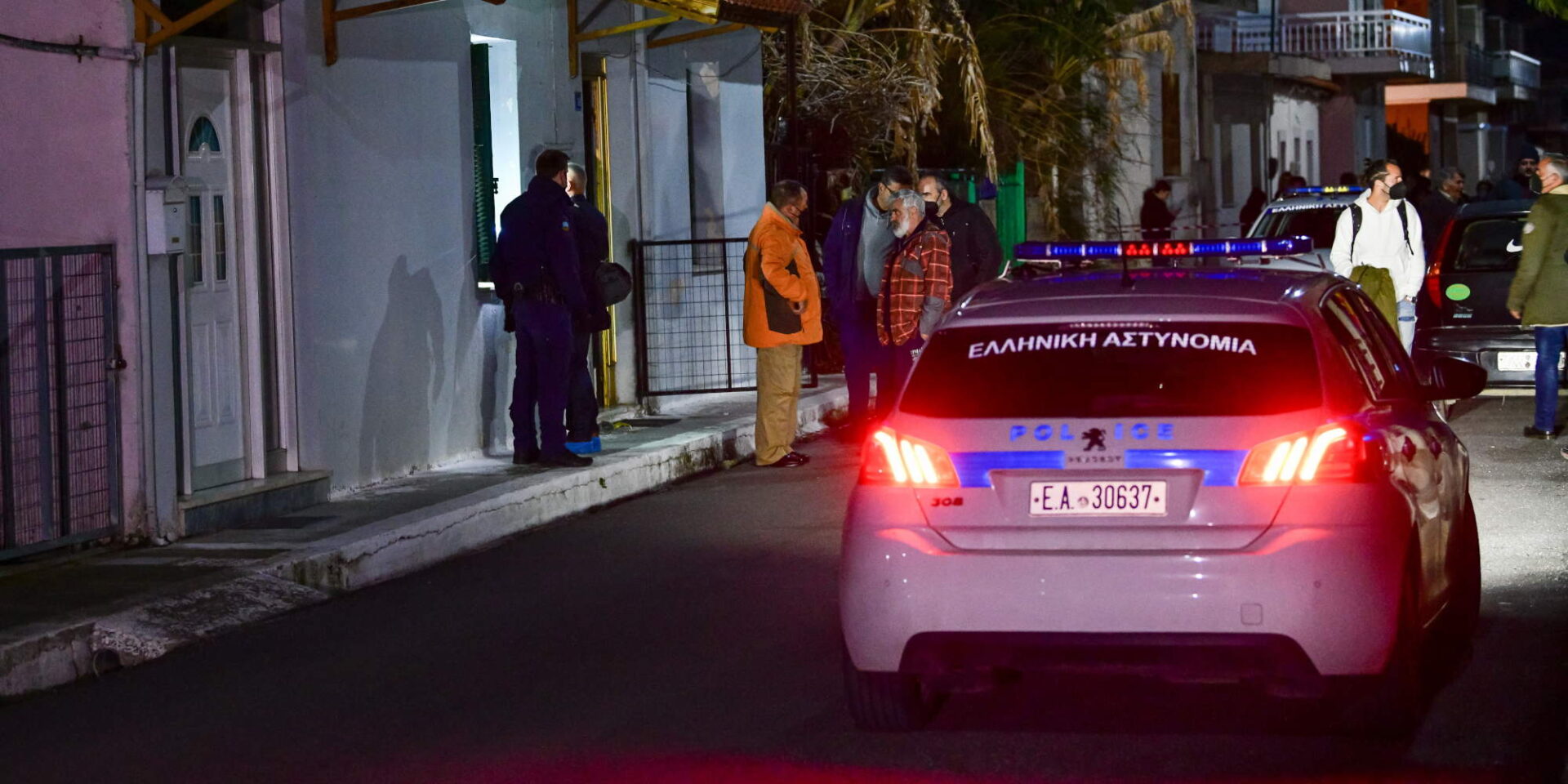 Εικόνα από το σημείο του εγκλήματος στην Ανδραβίδα