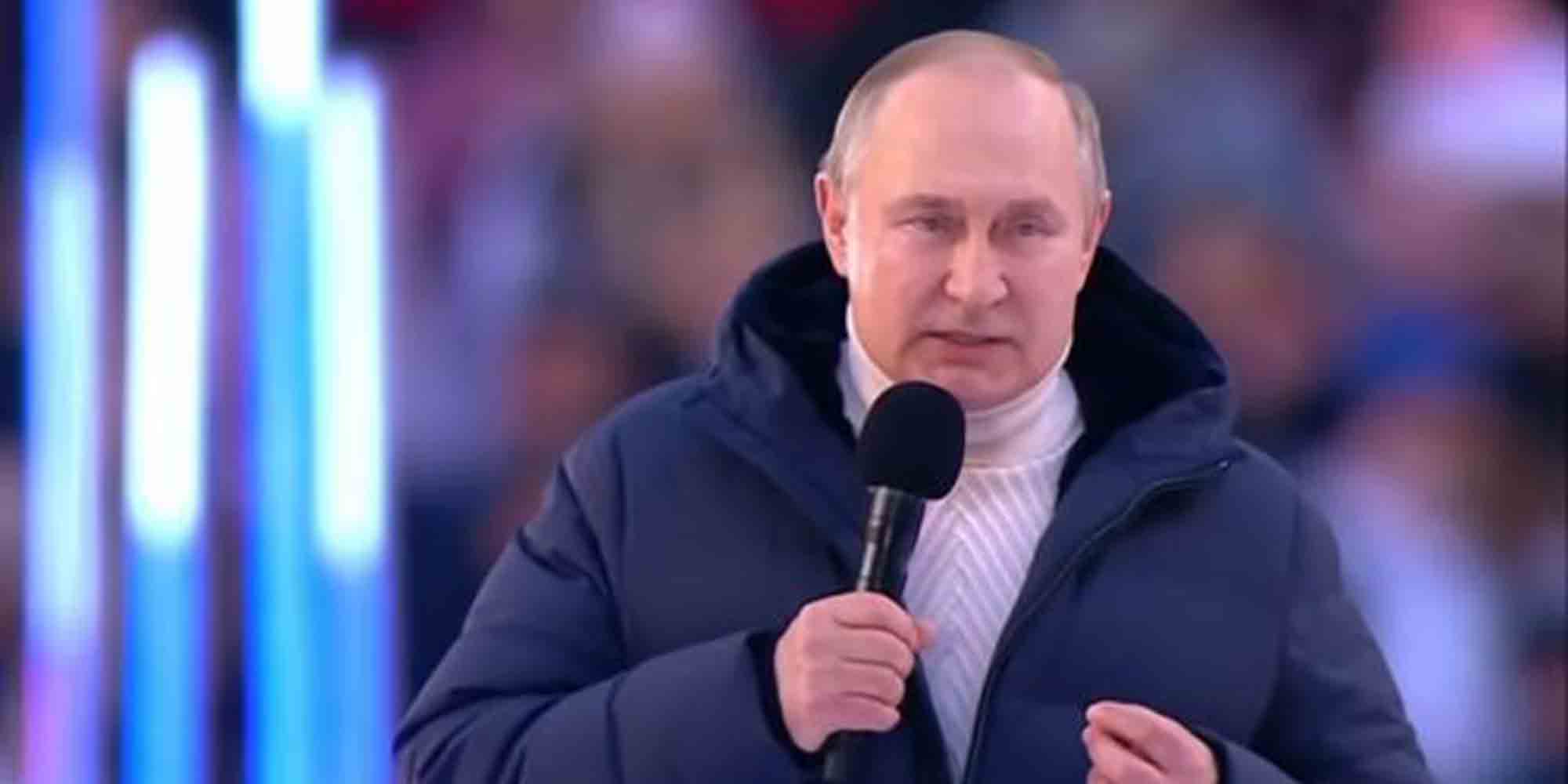 Ο Βλαντιμίρ Πούτιν στο στάδιο Λουζίνσκι της Μόσχας