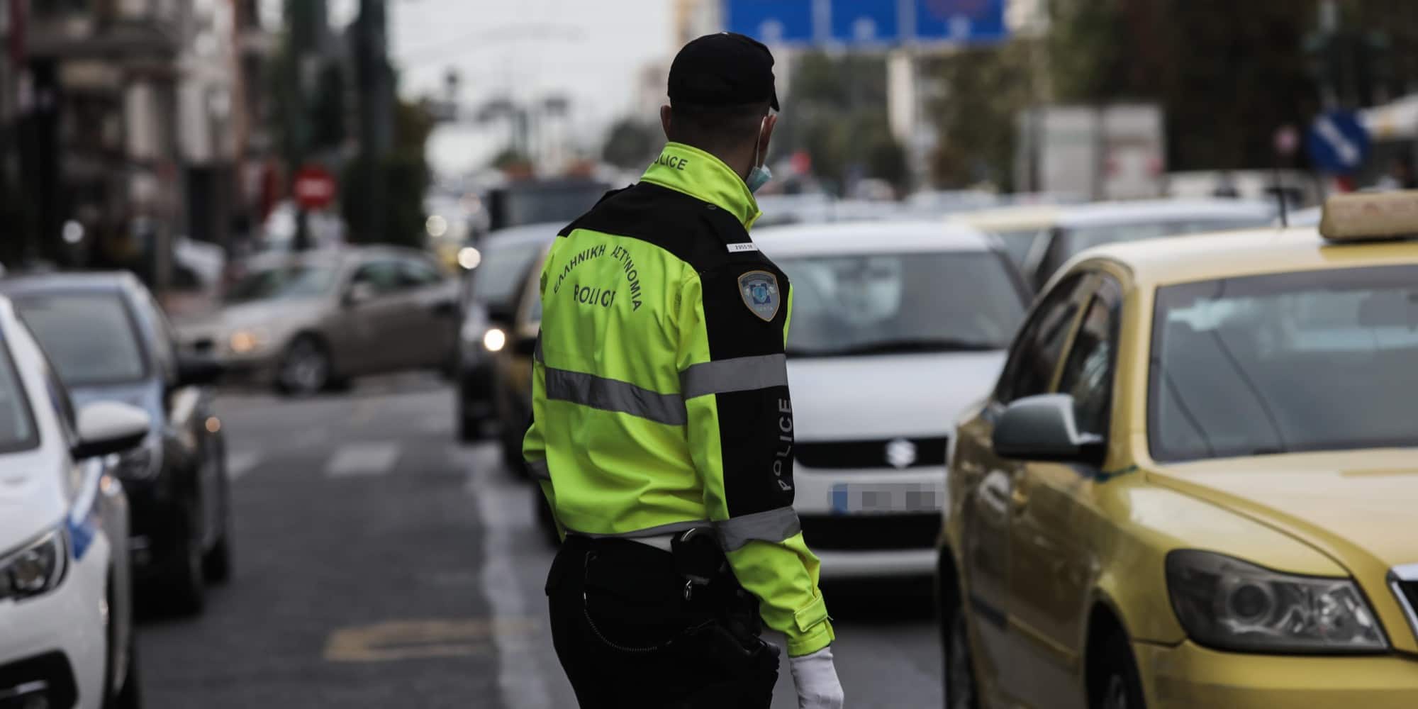 Αστυνομία της Τροχαίας στο κέντρο της Αθήνας