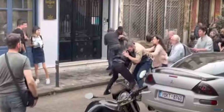 «Κινηματογραφικό ξύλο» στη Θεσσαλονίκη – Μια πόλη «άνω-κάτω» για τις ανάγκες της ταινίας Bricklayer (βίντεο & εικόνες)