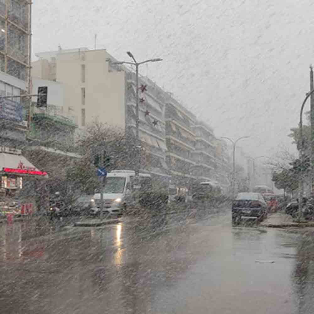 Χιόνια στο κέντρο της Αθήνας
